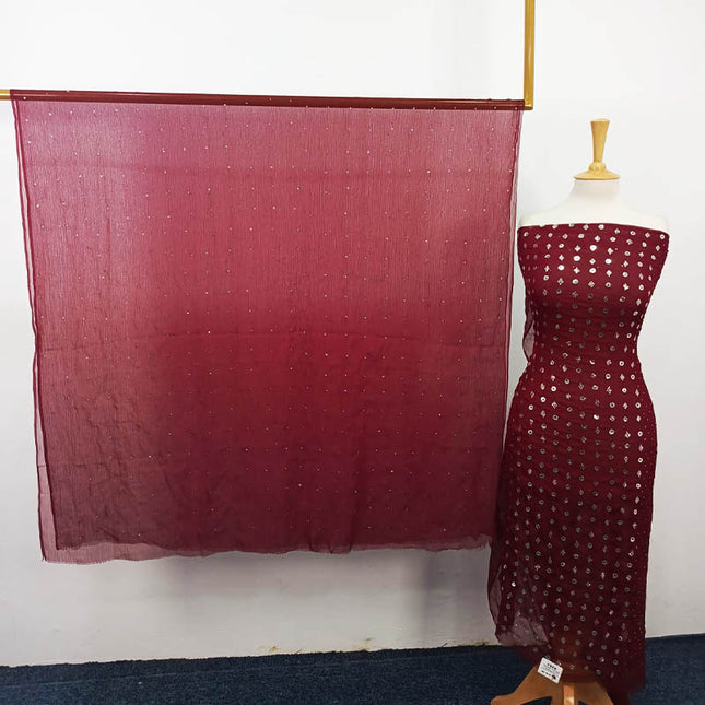 Handmade Mukesh Work Chiffon 2PC Unstitched