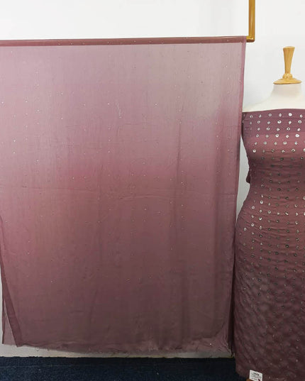 Handmade Mukesh Work Chiffon 2PC Unstitched