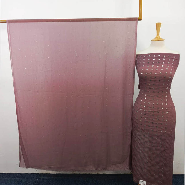 Handmade Mukesh Work Chiffon 2PC Unstitched