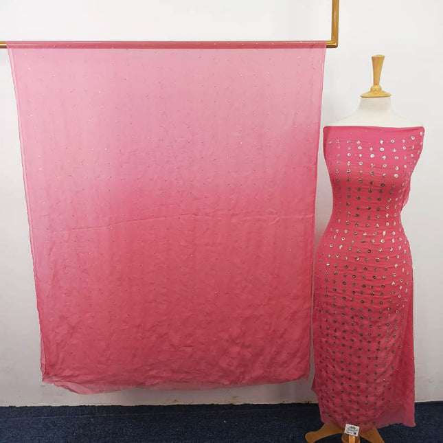 Handmade Mukesh Work Chiffon 2PC Unstitched