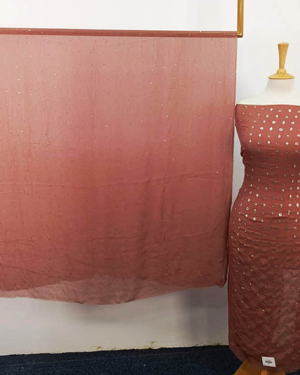 Handmade Mukesh Work Chiffon 2PC Unstitched