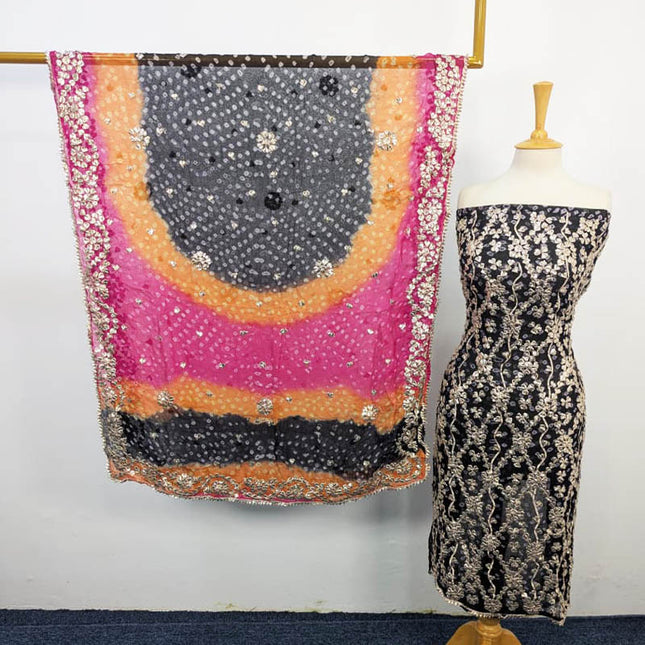 Bamber Chiffon With Chunnri And Gotta Work 2PC Unstitched