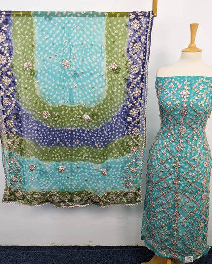 Bamber Chiffon With Chunnri And Gotta Work 2PC Unstitched