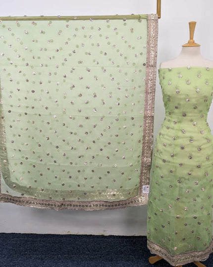 Handmade Gotta Work Organza 2PC Shirt Unstitched