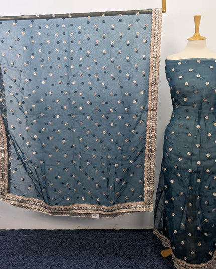 Handmade Gotta Work Organza 2PC Shirt Unstitched