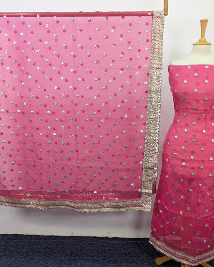 Handmade Gotta Work Organza 2PC Shirt Unstitched