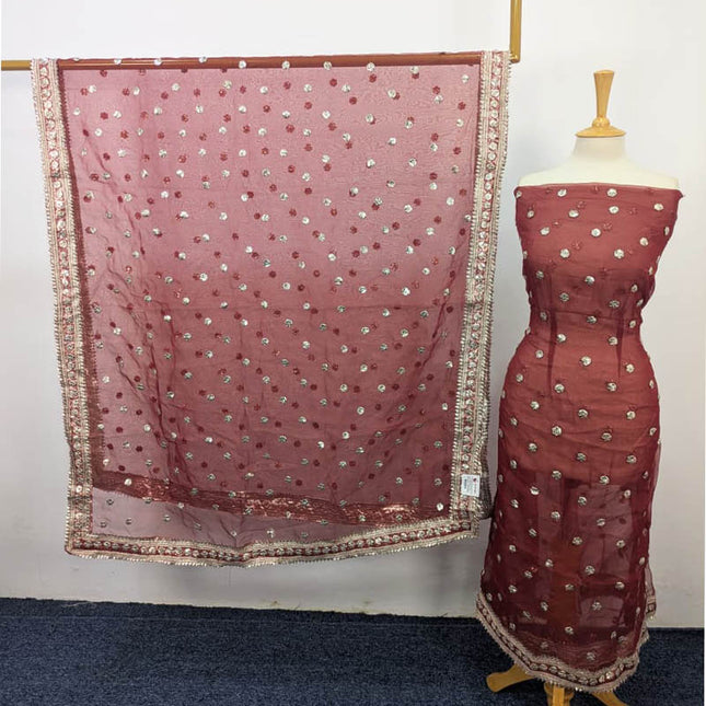 Handmade Gotta Work Organza 2PC Shirt Unstitched