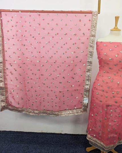 Handmade Gotta Work Organza 2PC Shirt Unstitched