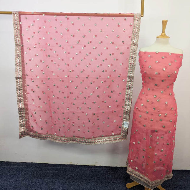 Handmade Gotta Work Organza 2PC Shirt Unstitched