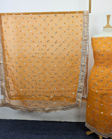 Handmade Gotta Work Organza 2PC Shirt Unstitched