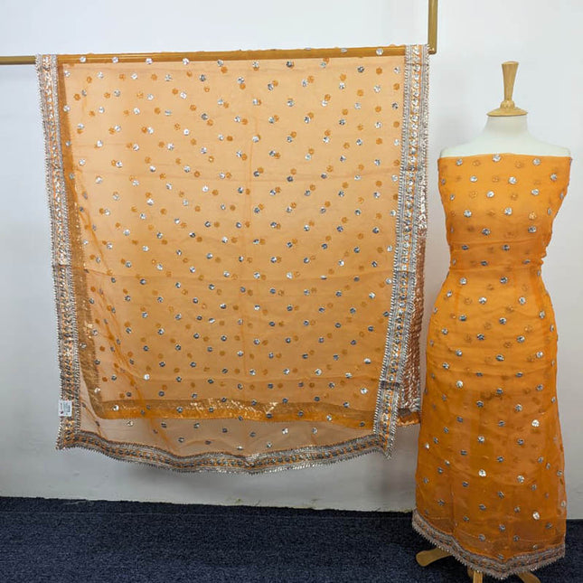 Handmade Gotta Work Organza 2PC Shirt Unstitched