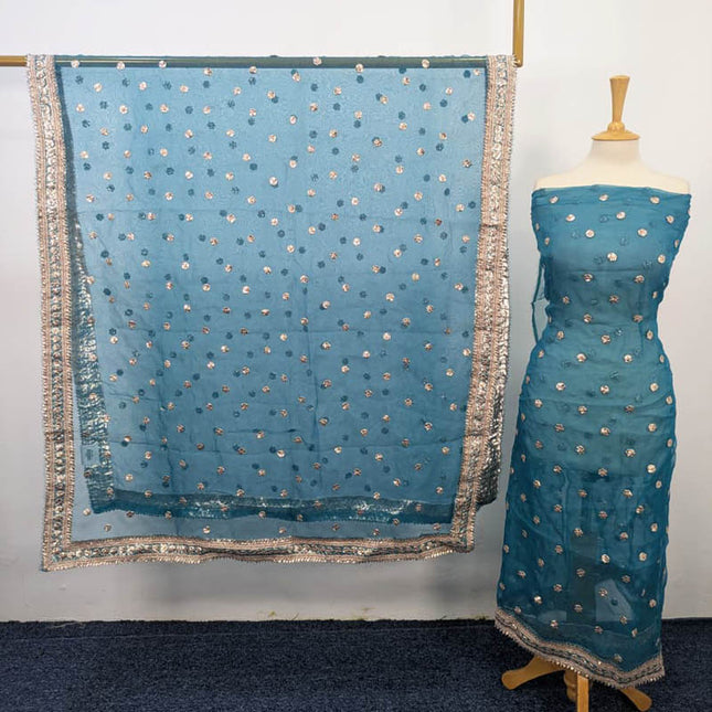 Handmade Gotta Work Organza 2PC Shirt Unstitched