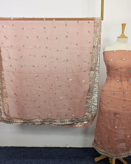 Handmade Gotta Work Organza 2PC Shirt Unstitched