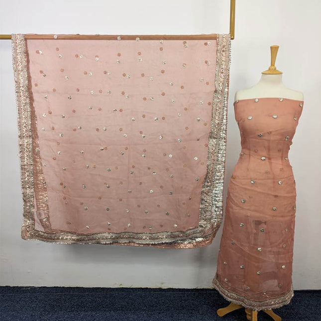 Handmade Gotta Work Organza 2PC Shirt Unstitched