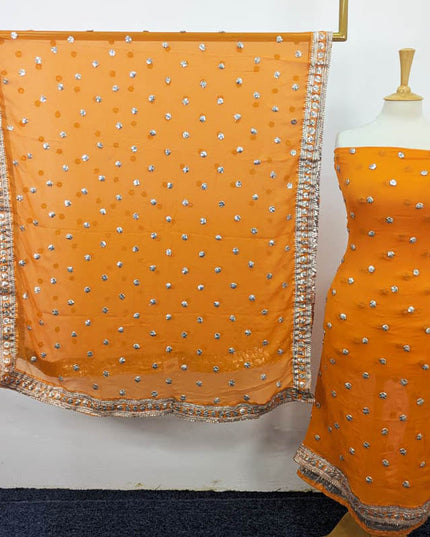 Handmade Gotta Work Chiffon 2PC Shirt Unstitched