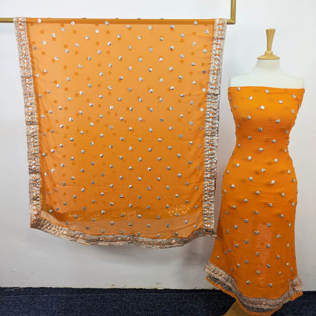 Handmade Gotta Work Chiffon 2PC Shirt Unstitched