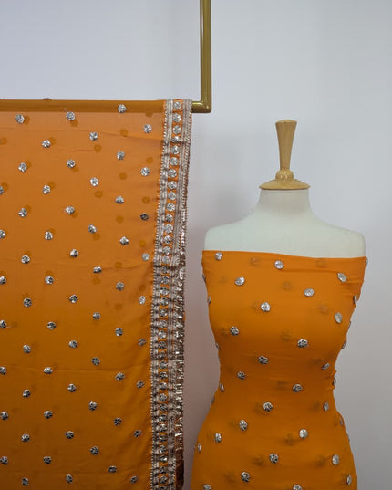 Handmade Gotta Work Chiffon 2PC Shirt Unstitched