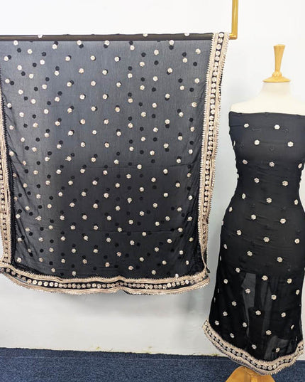 Handmade Gotta Work Chiffon 2PC Shirt Unstitched