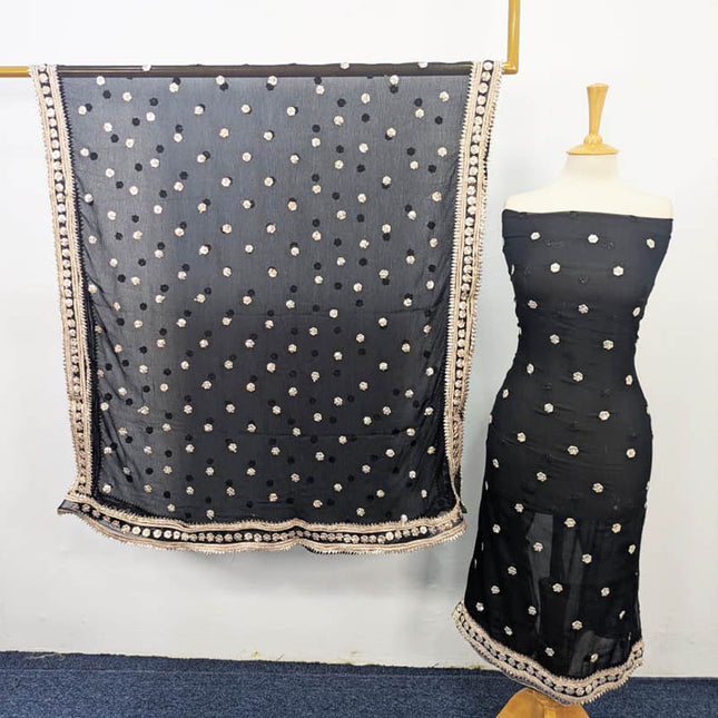 Handmade Gotta Work Chiffon 2PC Shirt Unstitched