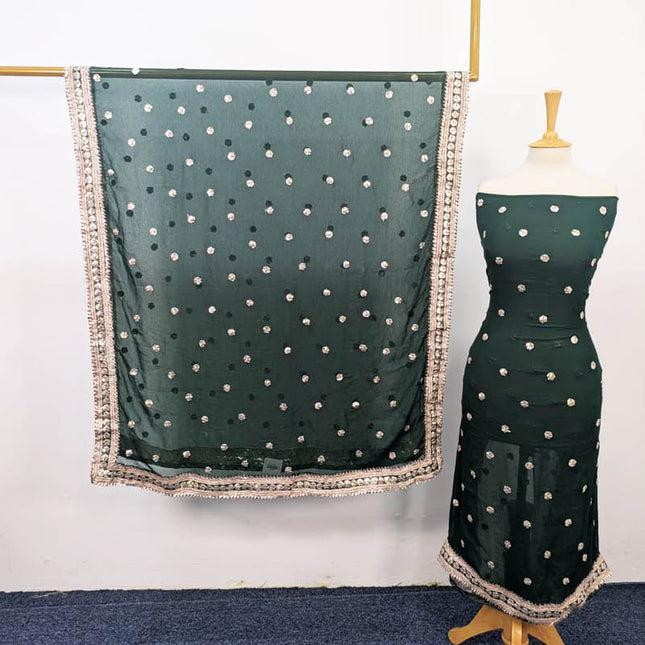 Handmade Gotta Work Chiffon 2PC Shirt Unstitched