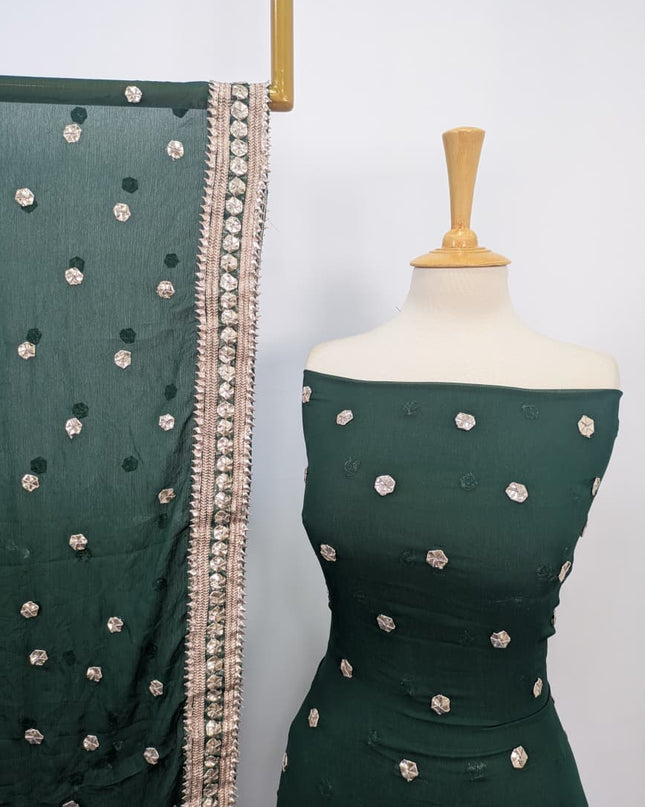 Handmade Gotta Work Chiffon 2PC Shirt Unstitched