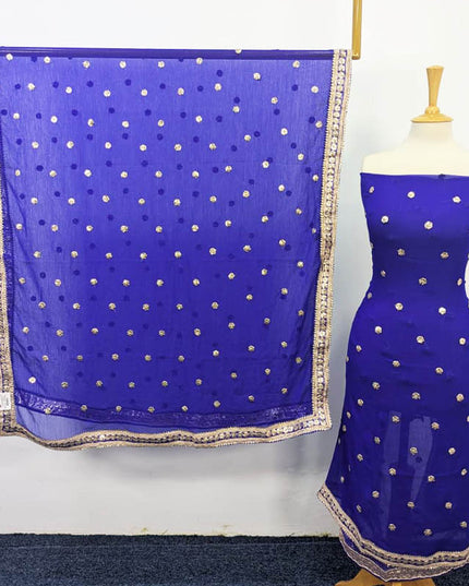 Handmade Gotta Work Chiffon 2PC Shirt Unstitched