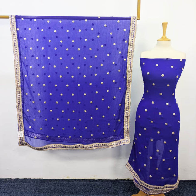 Handmade Gotta Work Chiffon 2PC Shirt Unstitched