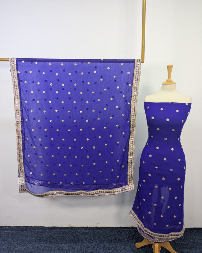 Handmade Gotta Work Chiffon 2PC Shirt Unstitched