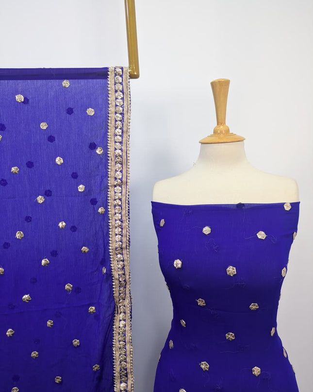 Handmade Gotta Work Chiffon 2PC Shirt Unstitched