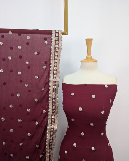 Handmade Gotta Work Chiffon 2PC Shirt Unstitched