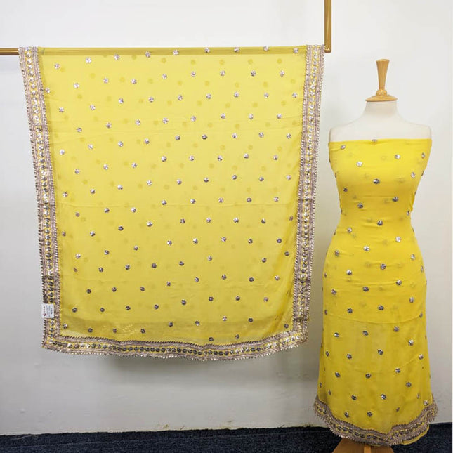 Handmade Gotta Work Chiffon 2PC Shirt Unstitched