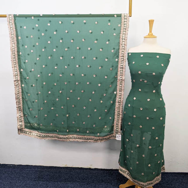 Handmade Gotta Work Chiffon 2PC Shirt Unstitched