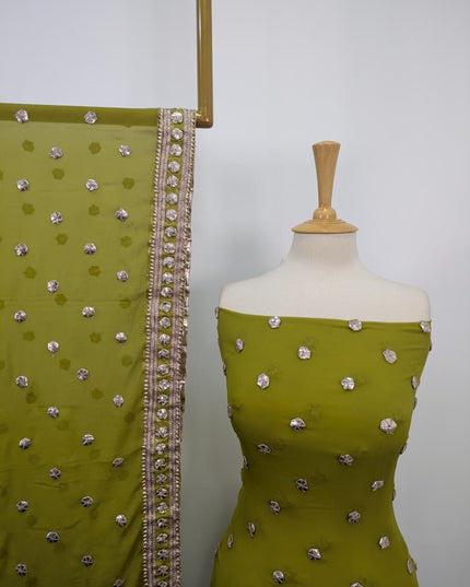 Handmade Gotta Work Chiffon 2PC Shirt Unstitched