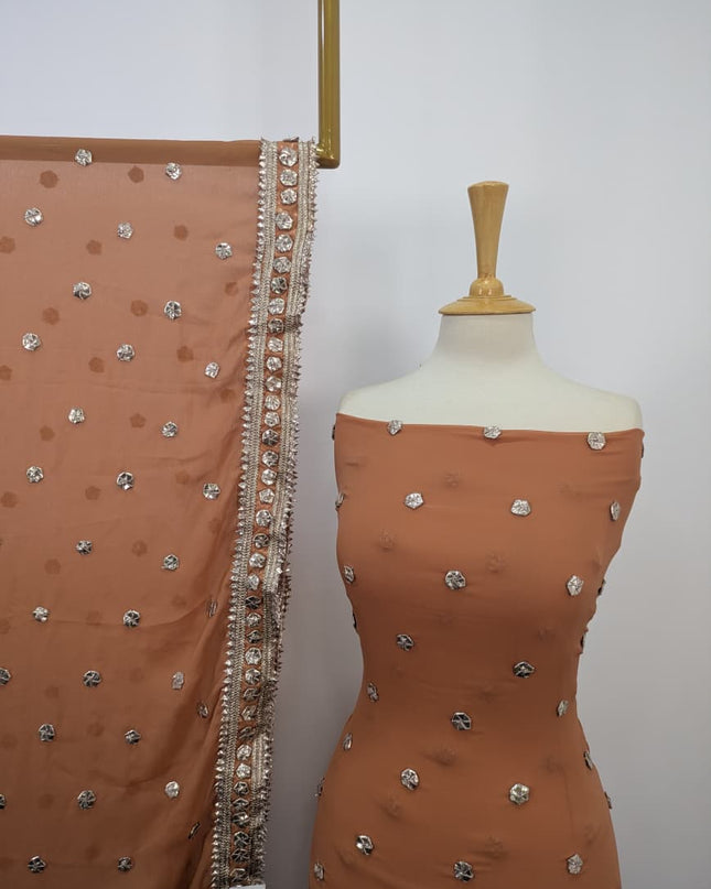 Handmade Gotta Work Chiffon 2PC Shirt Unstitched