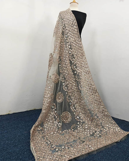 Handmade Gotta And Mirror Work Organza Dupatta