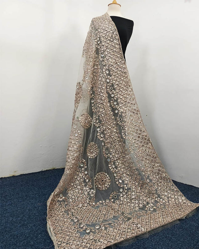 Handmade Gotta And Mirror Work Organza Dupatta