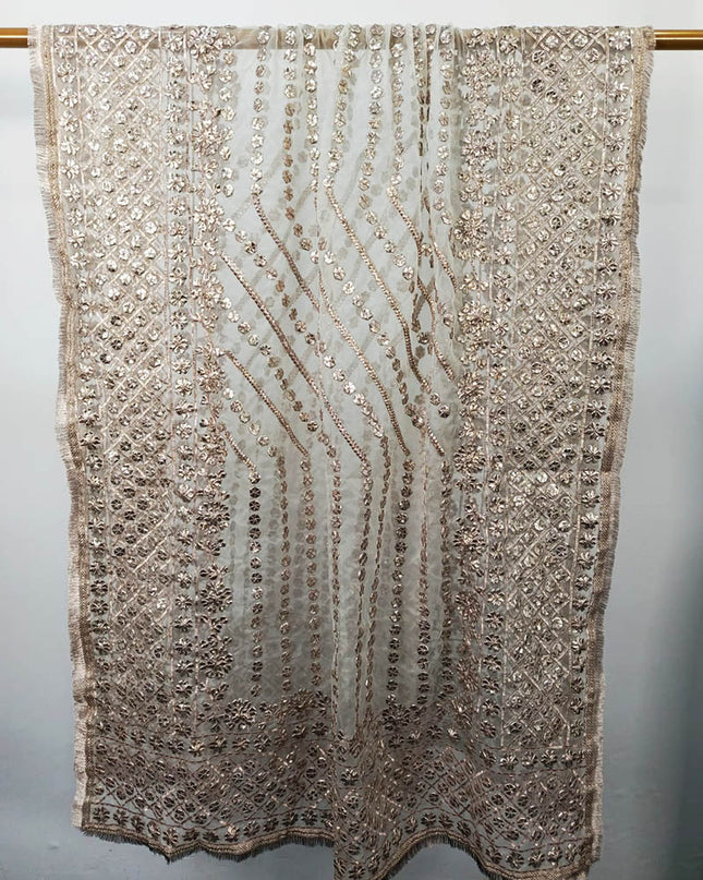 Handmade Full Jaal Gotta Work Organza Dupatta