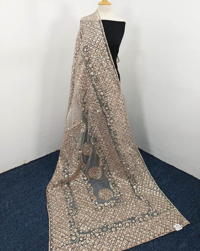 Handmade Gotta And Mirror Work Organza Dupatta