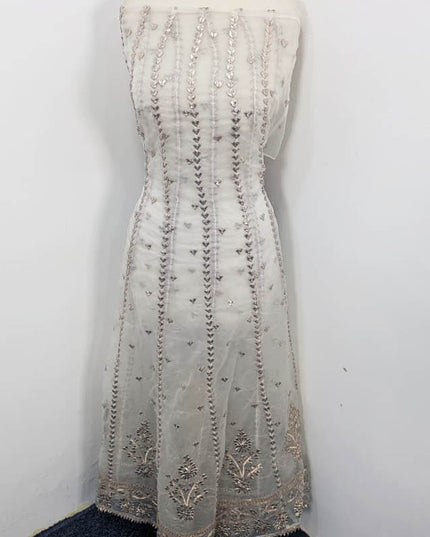 Handmade Dyeable  Organza Gotta Work Frock 2PC Unstitched