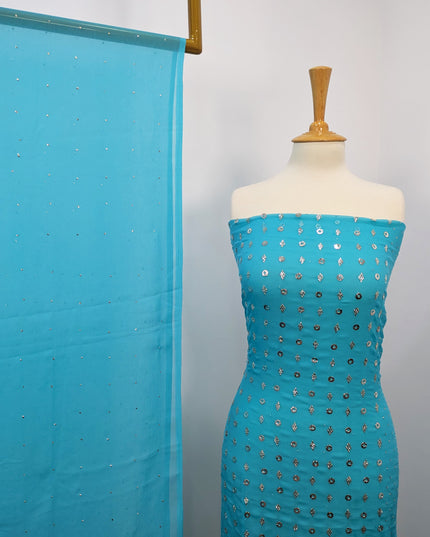 Handmade Fancy Chiffon with Mukesh Work