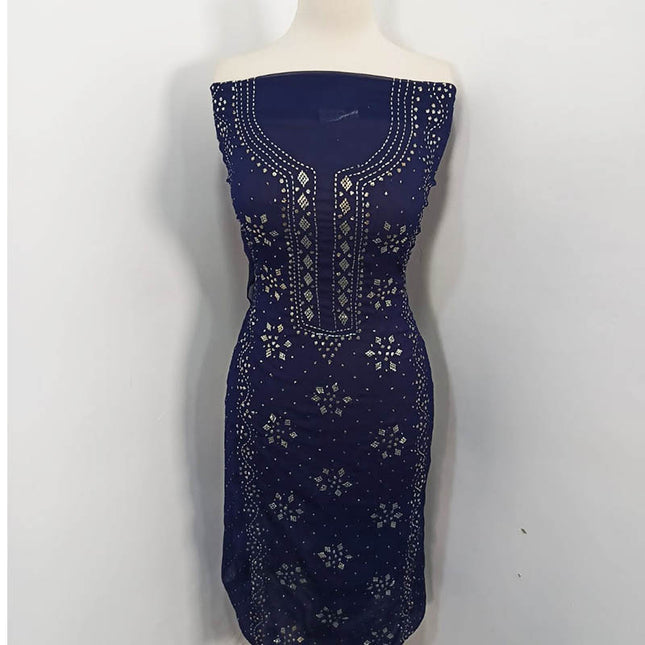 Handmade Mukesh Work Chiffon 2PC Unstitched