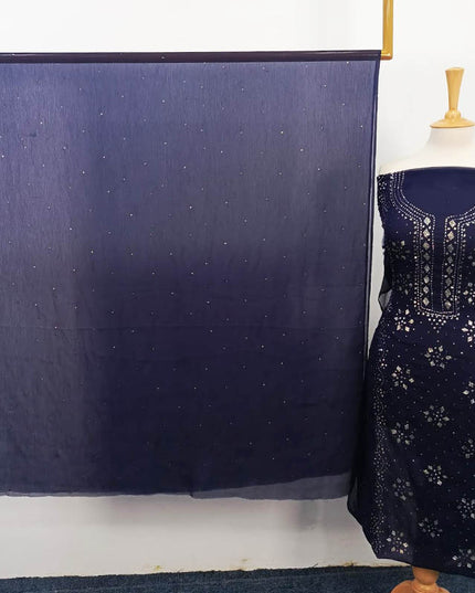 Handmade Mukesh Work Chiffon 2PC Unstitched