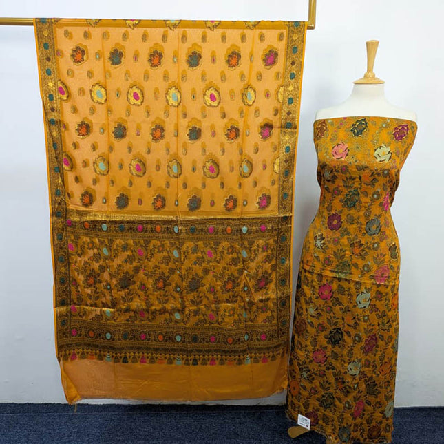 Fancy indian Chiffon With Indian banarsi Work 2PC Unstitched