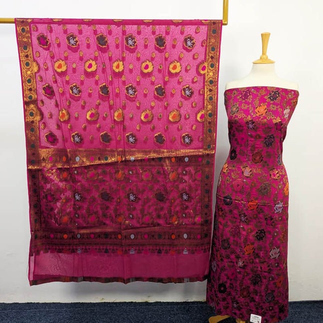 Fancy indian Chiffon With Indian banarsi Work 2PC Unstitched