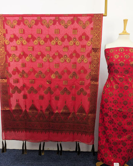 Fancy Indian Silk With Banarasi Work 2PC Unstitched