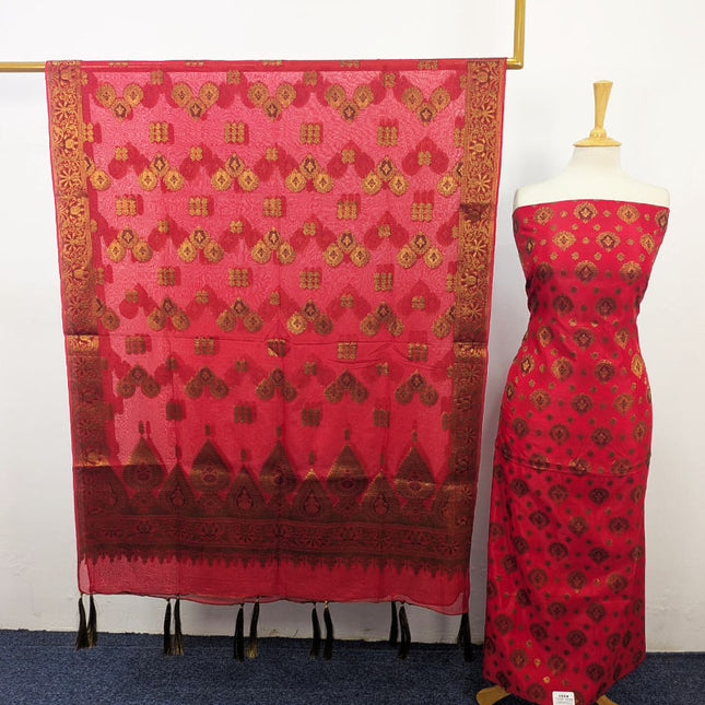 Fancy Indian Silk With Banarasi Work 2PC Unstitched