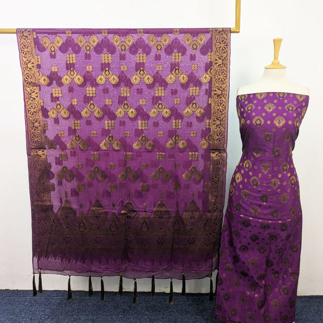 Fancy Indian Silk With Banarasi Work 2PC Unstitched