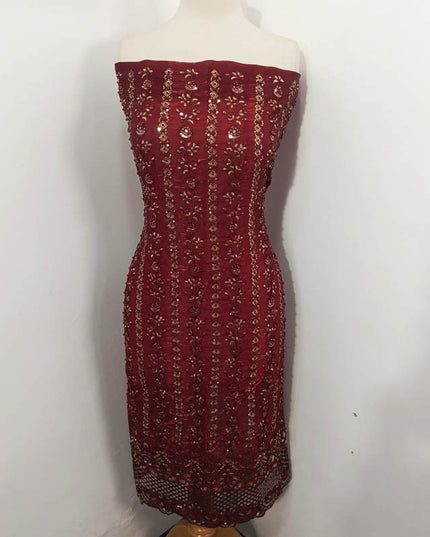 Fancy Embroidered Silk With Net Dupatta 2PC Unstitched