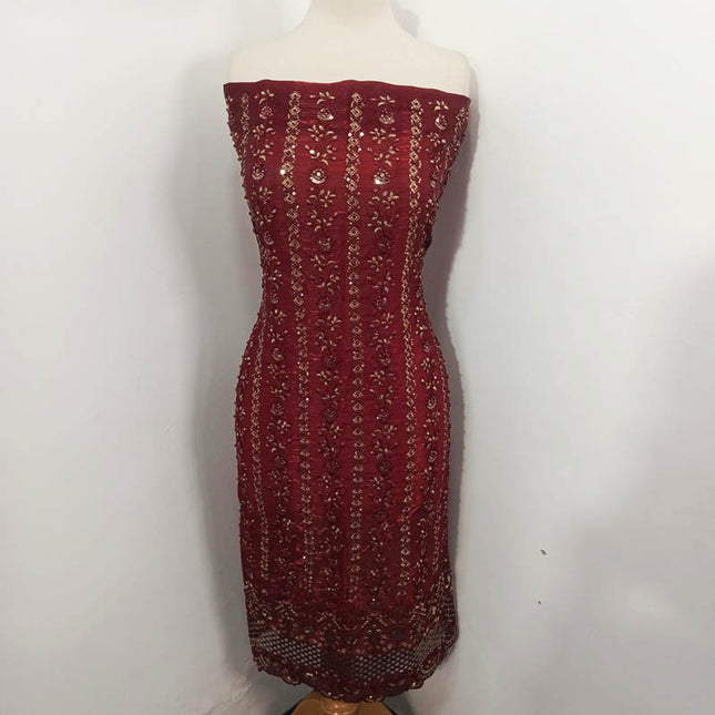 Fancy Embroidered Silk With Net Dupatta 2PC Unstitched