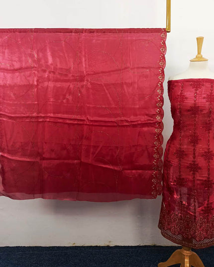 Fancy Embroidered Silk  2PC Unstitched